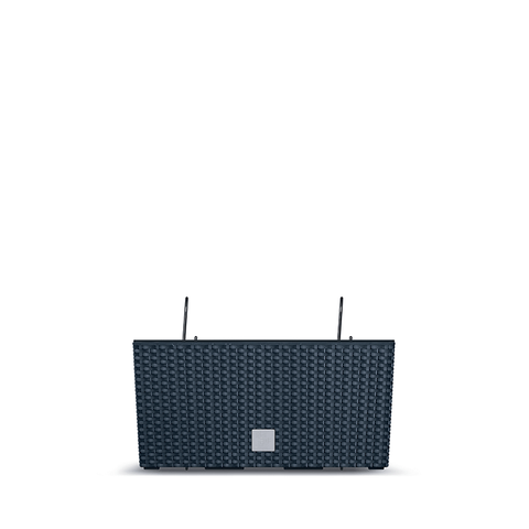Горщик пластмасовий з вкладом Prosperplast RATO CASE DRC400W-S433 антрацит 39.5см., Антрацит