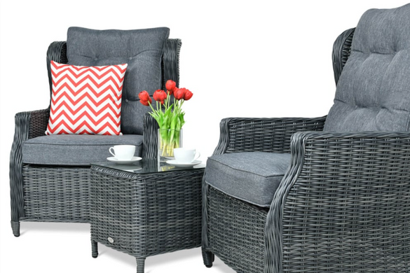 Комплект садових меблів Focus Garden Trivento Duo 002610 темно-сірий, Темно-сірий