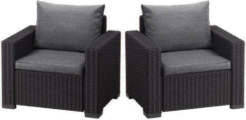 Комплект садових крісел Keter California Chair 2x 252902 графіт (231561)