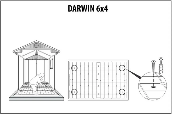 Хозблок Allibert Darwin 6x4 249363 серый