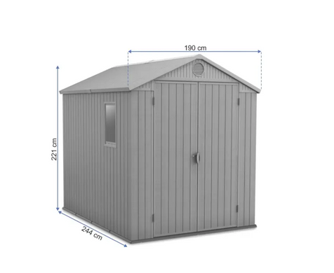 Садовый пластиковый домик Allibert Darwin 6x8 249362 коричневый 