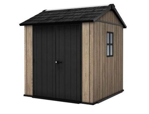 Садовый пластиковый домик Keter Signature Apex 7х7,5/7,5х7 (230см х 224см) 263955 ясень