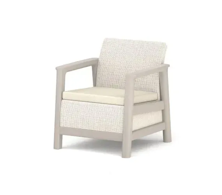 Набір пластикових меблів для саду Keter Scandi Linea ІІІ Seater Set 264042 бежевий/світло-бежевий, Бежевий