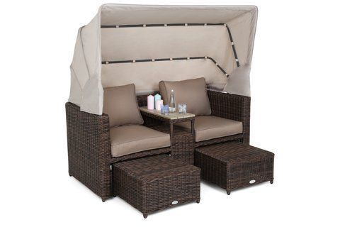 Диван з балдахіном Michigan Brown Mat / Brown Melange