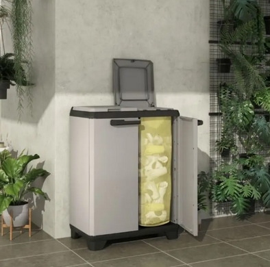 Шкаф для сортировки мусора Keter/Kis Cabinet Planet Grey and Black 246640