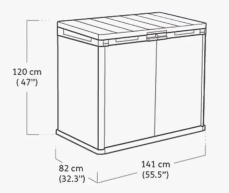 Садовый сундук Keter Store It Out Darwin 1150L 263828 ясень