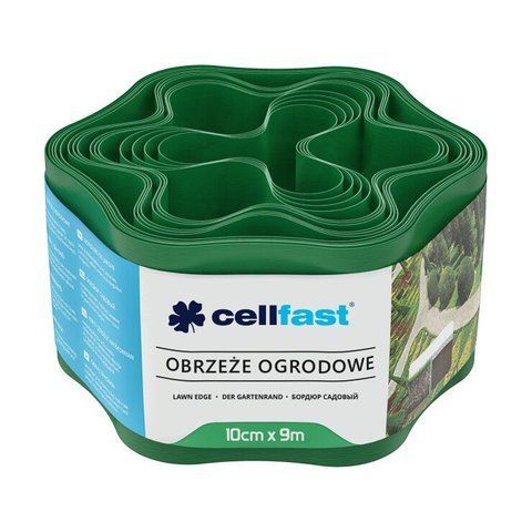 Бордюр садовий Cellfast 10 см &times; 9 м (30-001H) хвиля, зелений, Зелений