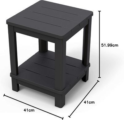 Столик пластиковий для саду Keter Deluxe антрацит 252478
