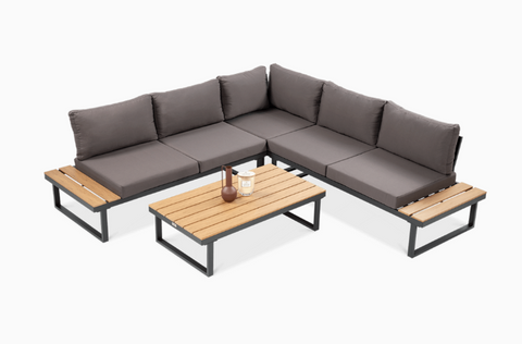 Комплект садових меблів Focus Garden Emerson 003442 темно-сірий, Темно-сірий