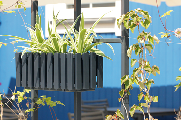 Горщик для квітів пластиковий Prosperplast Boardee Fencycase W DDEF600W-S433 антрацит