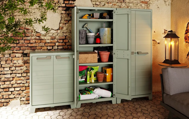 Шкаф пластиковый многофункциональный Keter/Kis Planet Outdoor Base Cabinet 250144 зеленый