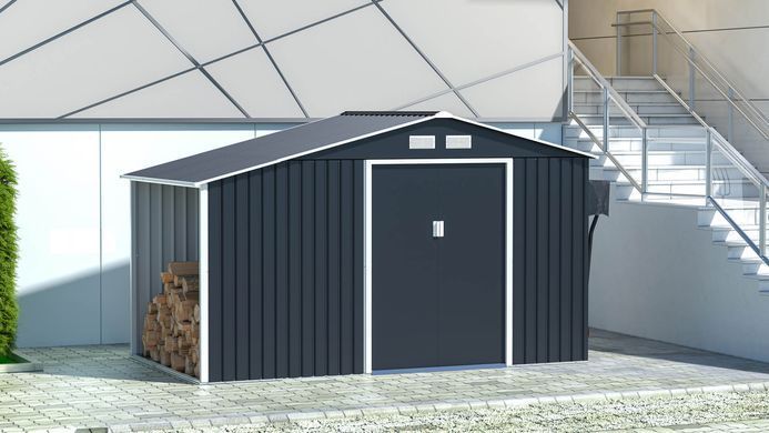 Садовый домик металлический HardMaster Madison 11x6 Cold Grey 003991 (342х191 см)