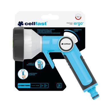 Пістолетний зрошувач 4-функціональний Cellfast ERGO 53-340