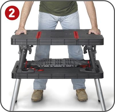 Верстак-стол переносной KETER FOLDING WORK TABLE PRO 237005 стол для резки инструментальний 17182239 плюс 2 струбцины