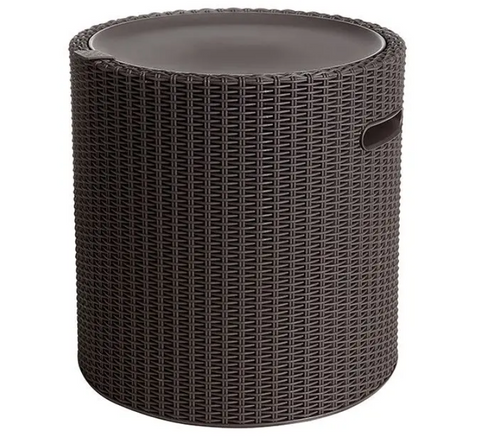 Стол-бар пластиковый Keter Cool Stool холодильник 230904 коричневый, Коричневый