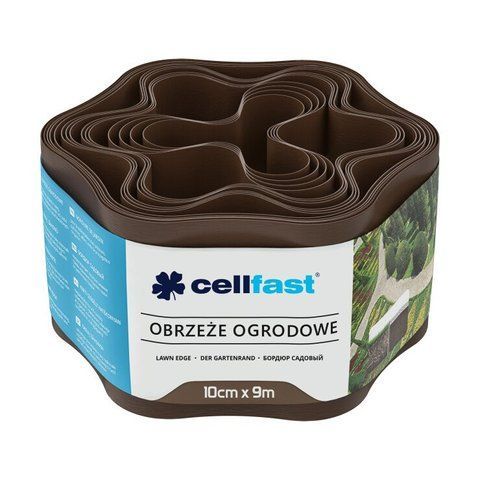 Бордюр садовий Cellfast 10 см &times; 9 м (30-011H) хвиля, коричневий, Коричневий