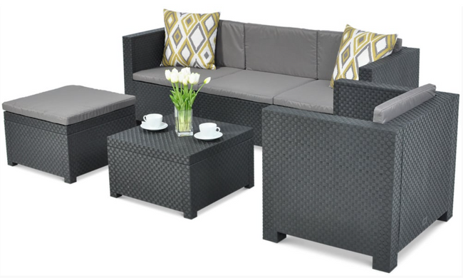 Комплект садових меблів Focus Garden Manhattan 003262 графіт, Графіт