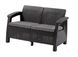 Диван садовый пластиковый Keter Corfu II Love Seat 258973 графит, Графит