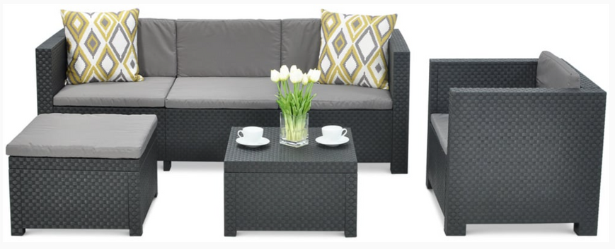 Комплект садових меблів Focus Garden Manhattan 003262 графіт, Графіт