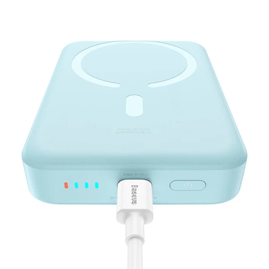 Павербанк Powerbank Baseus Magnetic Mini з бездротовою зарядкою 10000 mAh 30W Blue