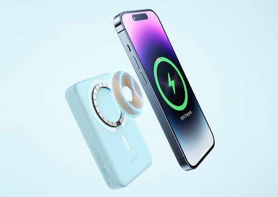 Павербанк Powerbank Baseus Magnetic Mini з бездротовою зарядкою 10000 mAh 30W Blue