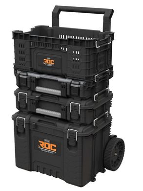 Ящик для инструментов на колесах Keter 256981 ROC Pro Gear Cart 2.0​​​​​​​, Черный