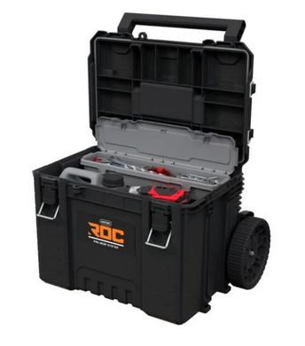 Ящик для инструментов на колесах Keter 256981 ROC Pro Gear Cart 2.0​​​​​​​, Черный