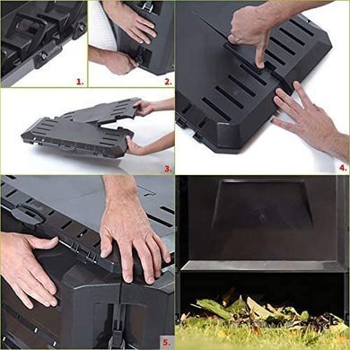Компостер садовой Prosperplast COMPOGREEN IKL380C-S411 380л чорний
