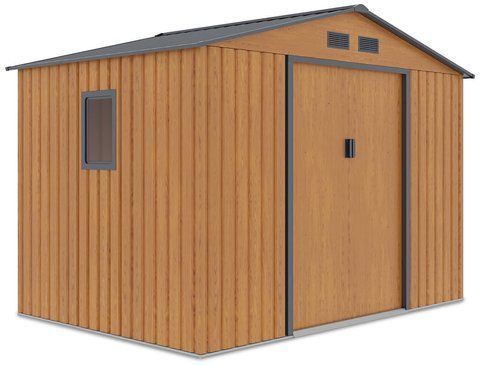 Сарай для инструментов металлический HardMaster Hudson 9x10 Oak Grey 004098