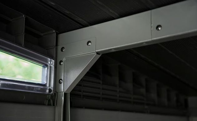 Садовый домик пластиковый Keter Signature Pent 11x7 (342см х 216см) 259822 орех