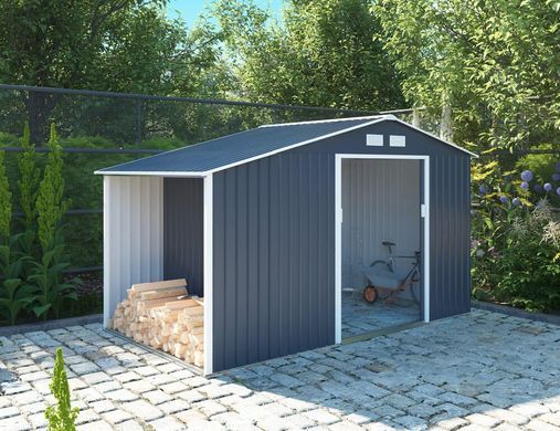 Садовий будиночок металевий HardMaster Madison 11x8 Cold Grey 003994 (242х255 см)