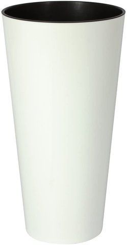 Горщик для квітів пластиковий Prosperplast Tubus Slim Shine DTUS400S-S449 білий
