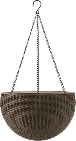Горщик підвісний для квітів Keter Rattan Style Hanging 8,6л. 230502 мокко
