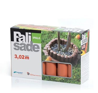 Садовий бордюр PALISADA IPAL6-R624 теракотовий