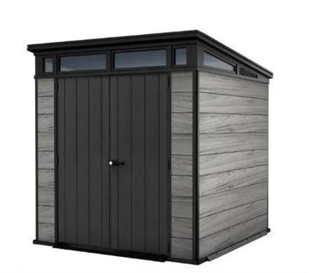 Садовый пластиковый домик Keter Pent 7x7 (216см х 218см) 263851  штормовой серый