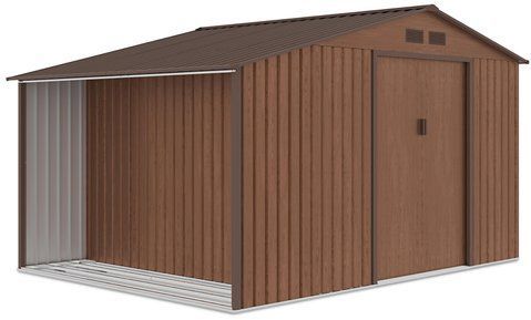 Садовый домик металлический HardMaster Madison 11x8 Walnut 003996 (242х255 см)