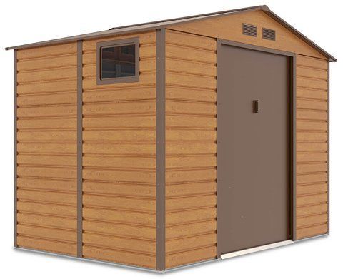 Сарай для инструментов металлический HardMaster Montreal 9x6 Oak Brown 003818