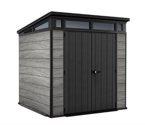 Садовый пластиковый домик Keter Pent 7x7 (216см х 218см) 263851  штормовой серый