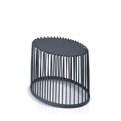 Корзина-столик Prosperplast Kosz Clubo ICLUE55-S433, серый