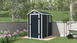 Пластиковий садовий будиночок HardMaster Vermont 003466 Cold Grey (134x192 см)