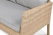 Комплект садових меблів Focus Garden Cortina 003214 бежевий кутовий диван + стіл + крісло + 2 пуфи, Бежевий