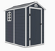 Пластиковий садовий будиночок HardMaster Vermont 003466 Cold Grey (134x192 см)